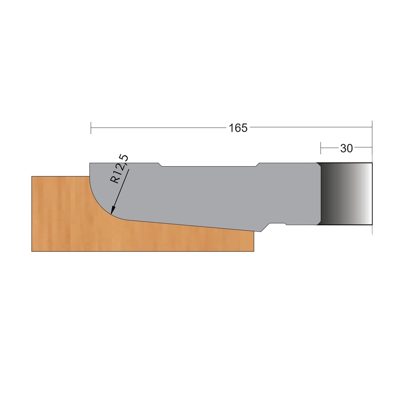 Fresa para Almofada de Aço Ø165 x 30 - Cód. 2762.01